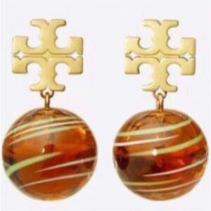 Tory Burch gold Roxanne small drop earrings